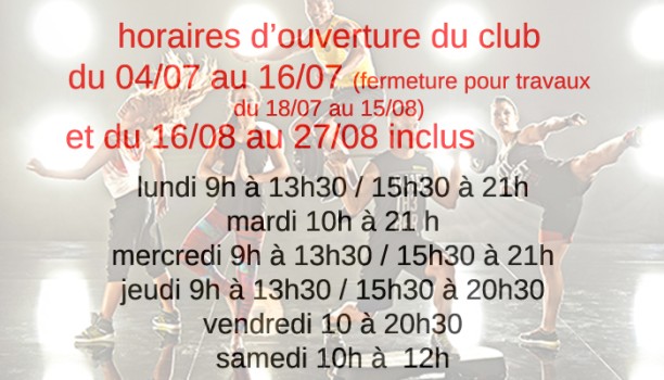 horaires ouverture été