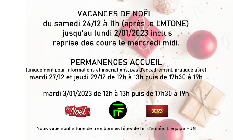 vacances noel affiche horaires